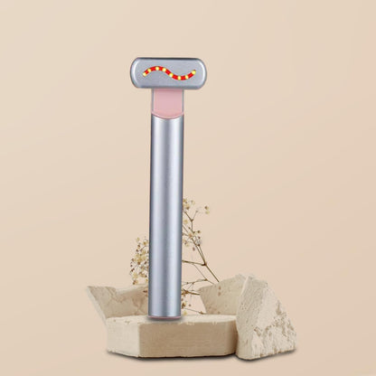 ENLIWISH 4-in-1 Skincare Red Light Therapy Wand - EMS Microcurrent - Rechargeable Vibrating Red Light Therapy Therapeutic Facial Skin Care Tool Eye Beauty Wand Face Massager